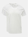 Jack & Jones Komplet od dvije bijele osnovne majice s V-izrezom Jack & Jones