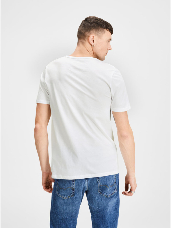 Jack & Jones Komplet od dvije bijele osnovne majice s V-izrezom Jack & Jones