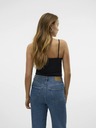 Vero Moda Crna majica bez rukava s VERO MODA Inge čipkom