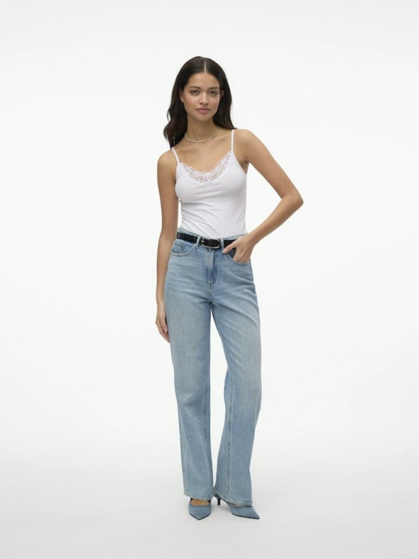 Vero Moda Bijela majica bez rukava s VERO MODA Inge čipkom