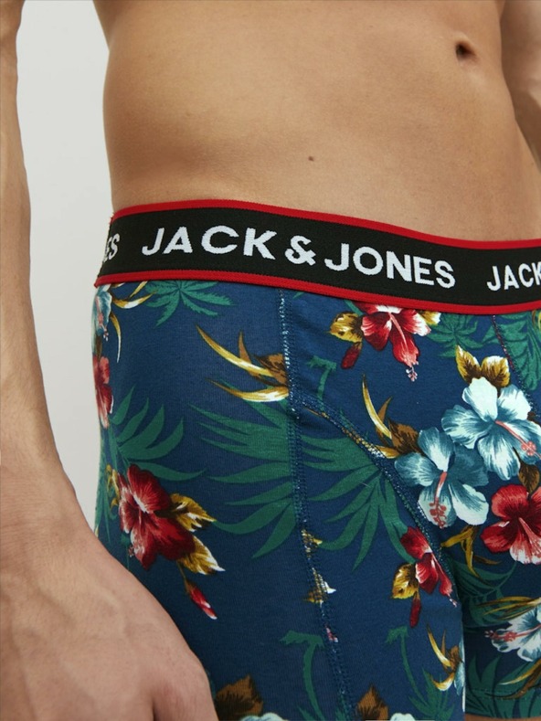 Jack & Jones Set od tri bokserice u plavoj i crnoj boji Jack & Jones Flower