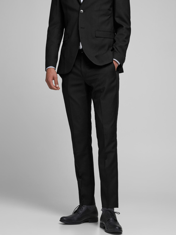 Jack & Jones Jack & Jones Solaris crne uske hlače od mješavine vune