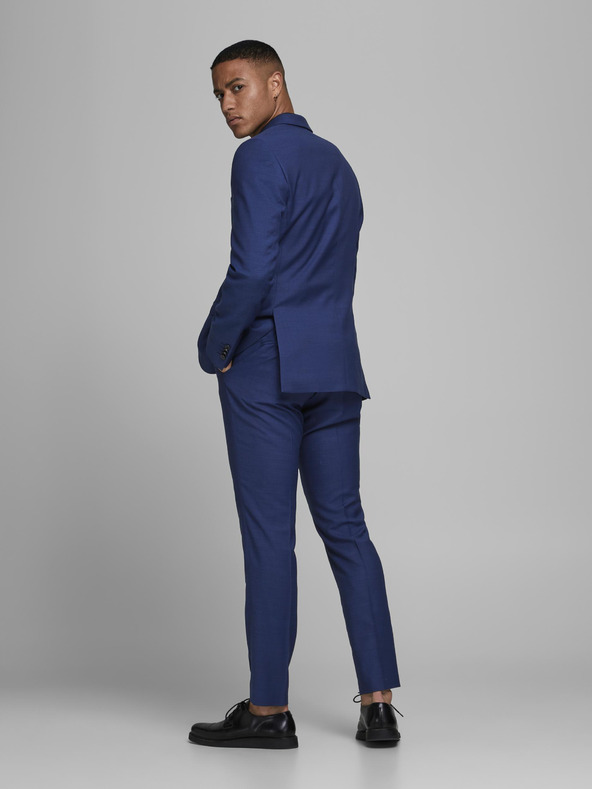 Jack & Jones Jack & Jones Solaris plave uske hlače od mješavine vune