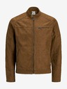 Jack & Jones Jack & Jones Rocky smeđa jakna od brušene kože
