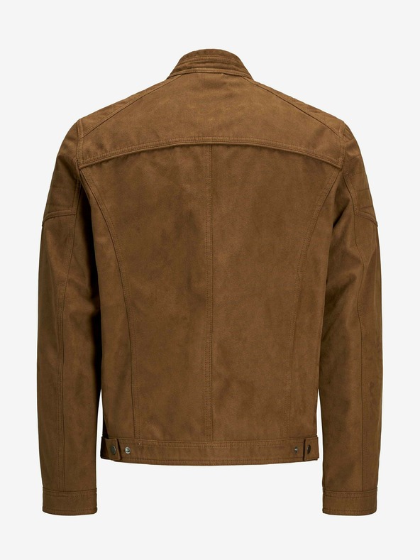 Jack & Jones Jack & Jones Rocky smeđa jakna od brušene kože