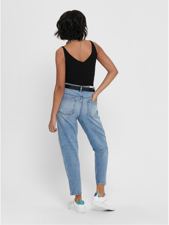 Jacqueline de Yong JDY Nanna rebrasta majica bez rukava u crnoj boji