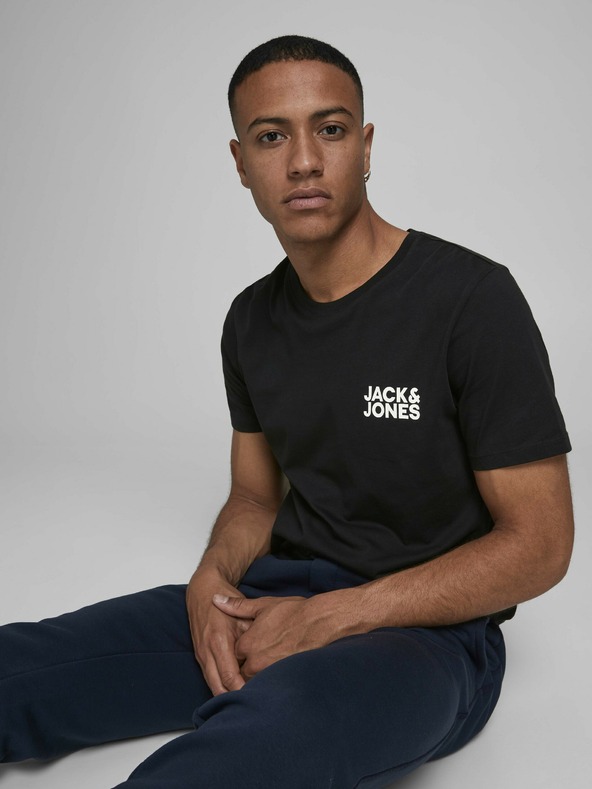 Jack & Jones Crna majica kratkih rukava Jack & Jones Corp