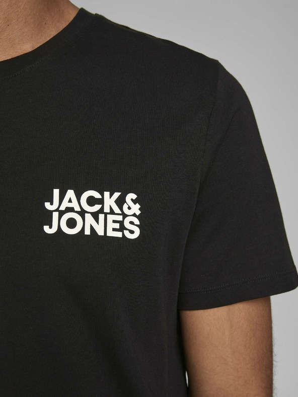 Jack & Jones Crna majica kratkih rukava Jack & Jones Corp