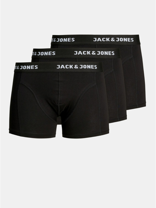 Jack & Jones Komplet od tri crne boksačice Jack & Jones Anthony