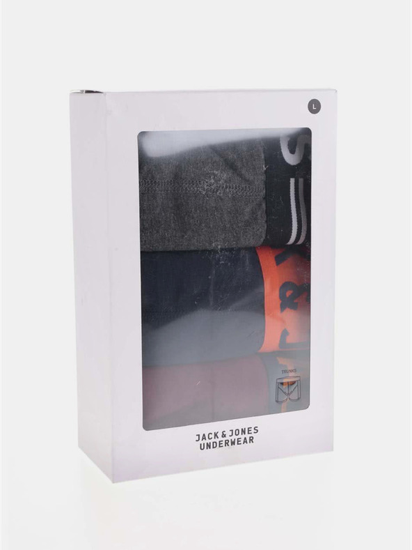 Jack & Jones Jack & Jones Lichfield bordo, mornarsko plave i sive muške bokserice od tri komada