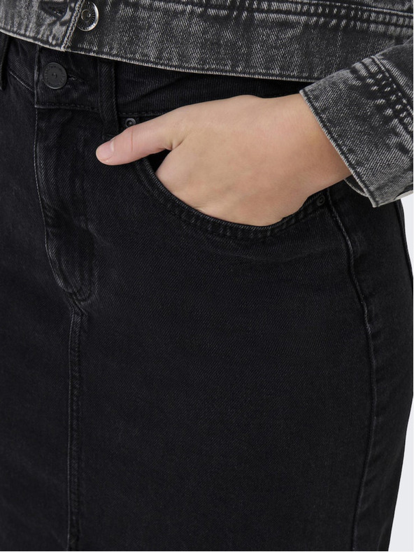 ONLY Crna ženska traper midi suknja ONLY Bianca