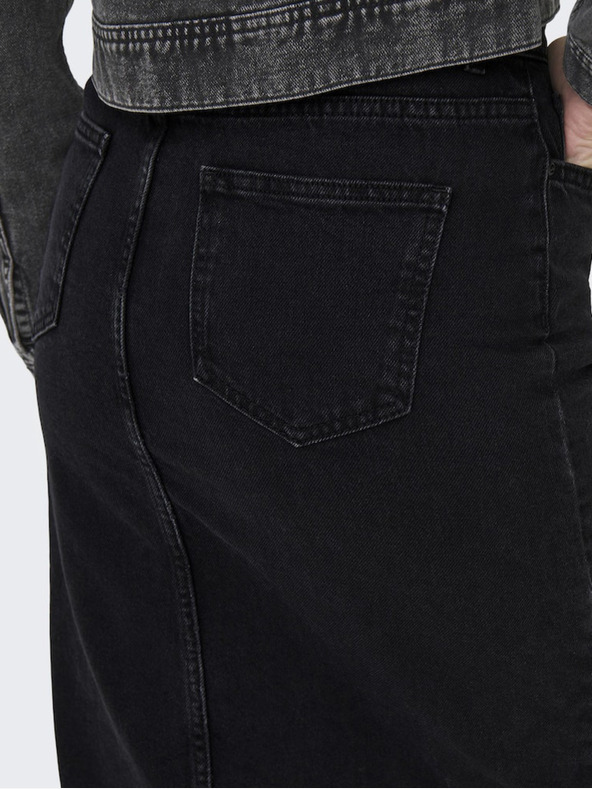 ONLY Crna ženska traper midi suknja ONLY Bianca