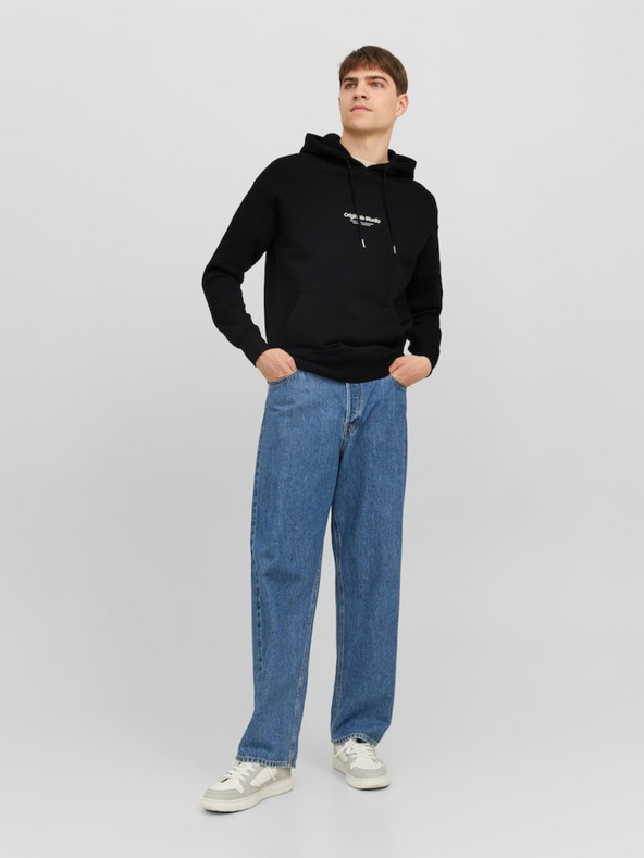 Jack & Jones Jack & Jones Vesterbro Crna muška majica s kapuljačom