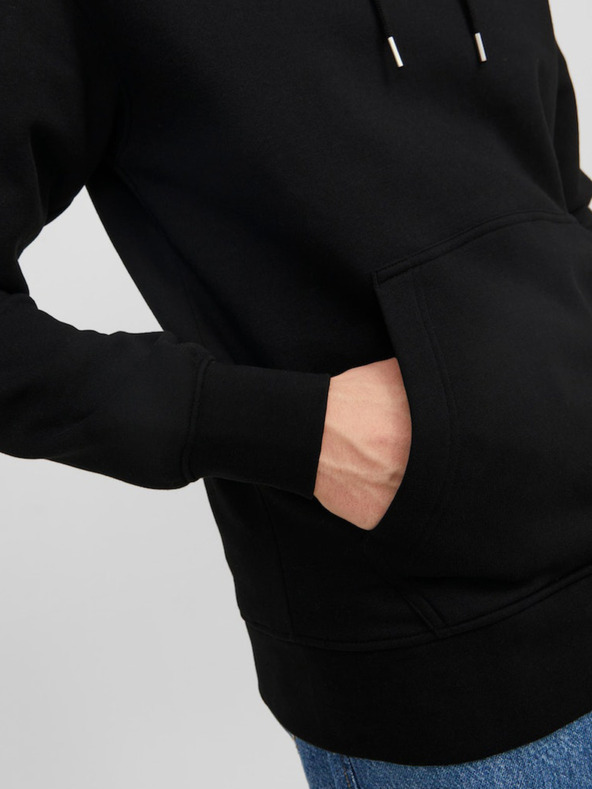 Jack & Jones Jack & Jones Vesterbro Crna muška majica s kapuljačom