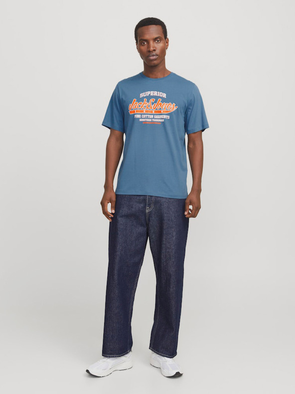 Jack & Jones Plava muška majica s logotipom Jack & Jones