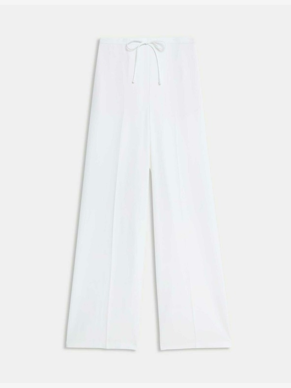 Marks & Spencer Marks & Spencer široke krep hlače s elastičnim strukom krem ​​boje