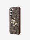 Guess Stražnja maska ​​Guess PU 4G s metalnim logotipom za Samsung Galaxy S23 smeđa