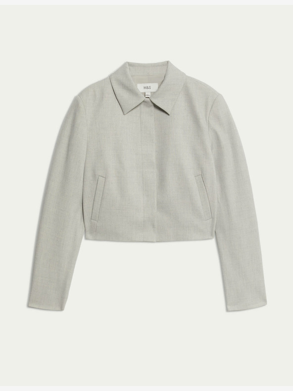 Marks & Spencer Marks & Spencer siva jakna s kratkim ovratnikom