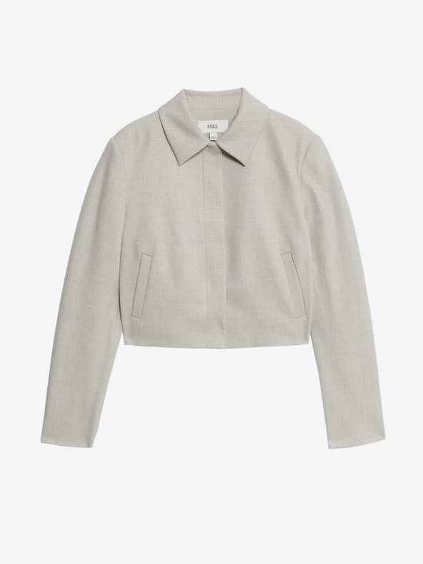 Marks & Spencer Marks & Spencer siva jakna s kratkim ovratnikom