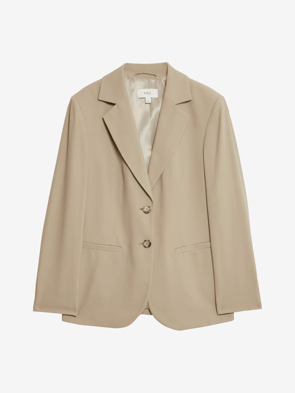 Marks & Spencer Jednoredni sako, širok kroj, Marks & Spencer bež
