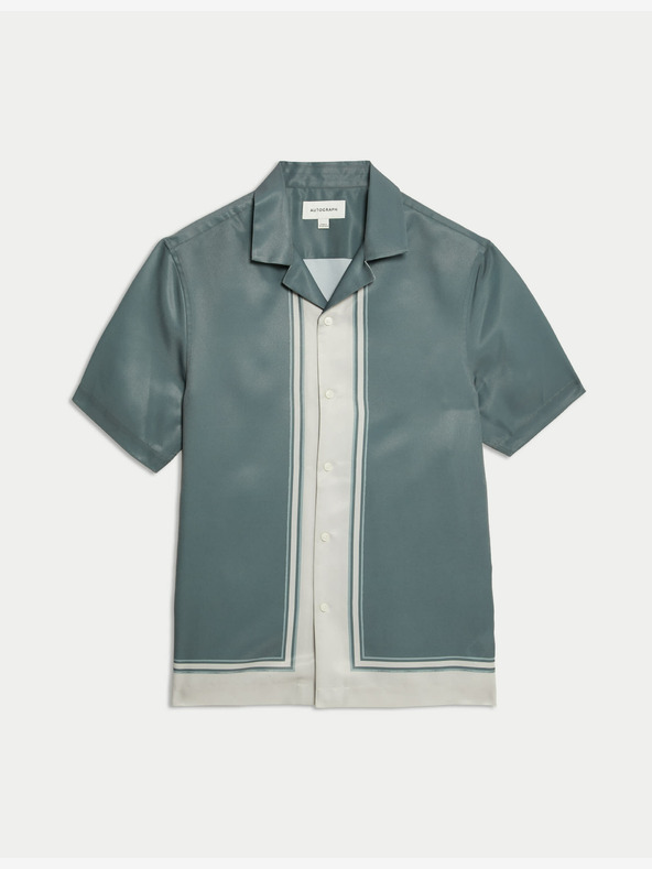 Marks & Spencer Zelena prugasta košulja s kubanskim ovratnikom Marks & Spencer