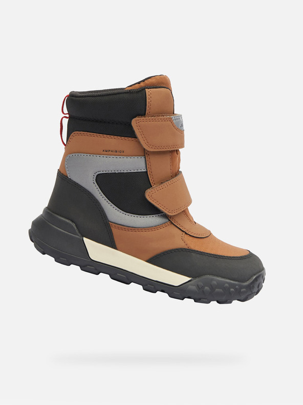Geox Smeđe Geox Trekkyup B ABX zimske čizme za dječake