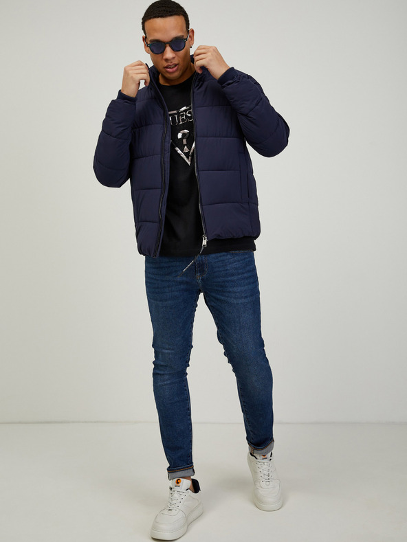 Guess Guess muška tamnoplava prošivena zimska jakna