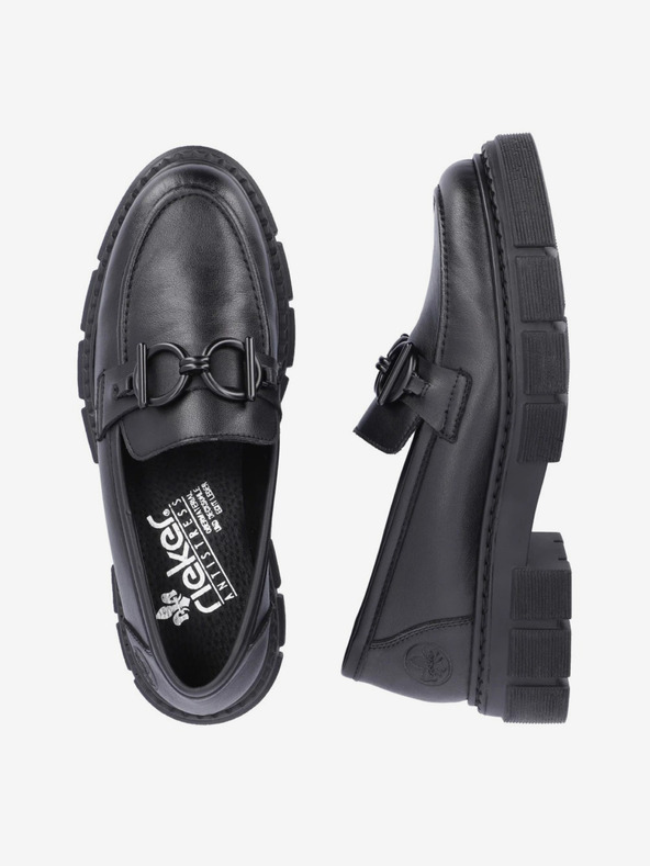 Rieker Rieker crne ženske kožne mokasine