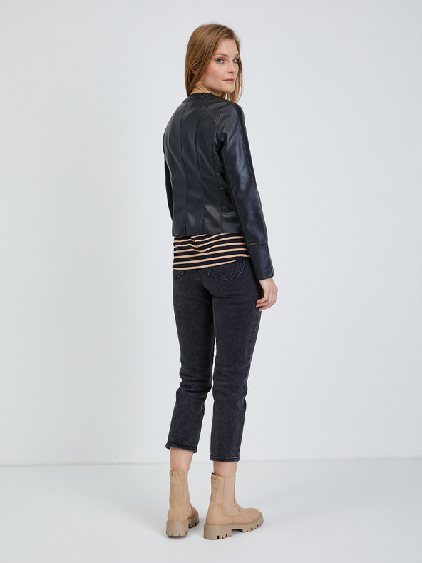 Orsay Crna ženska kožna jakna ORSAY