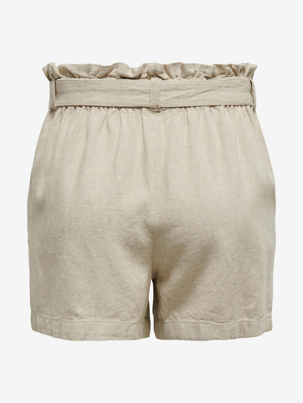 Jacqueline de Yong JDY Say bež ženske lanene kratke hlače
