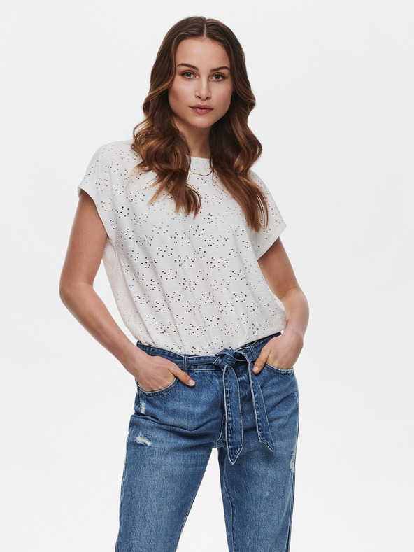 ONLY Krem bluza s uzorkom ONLY Milla