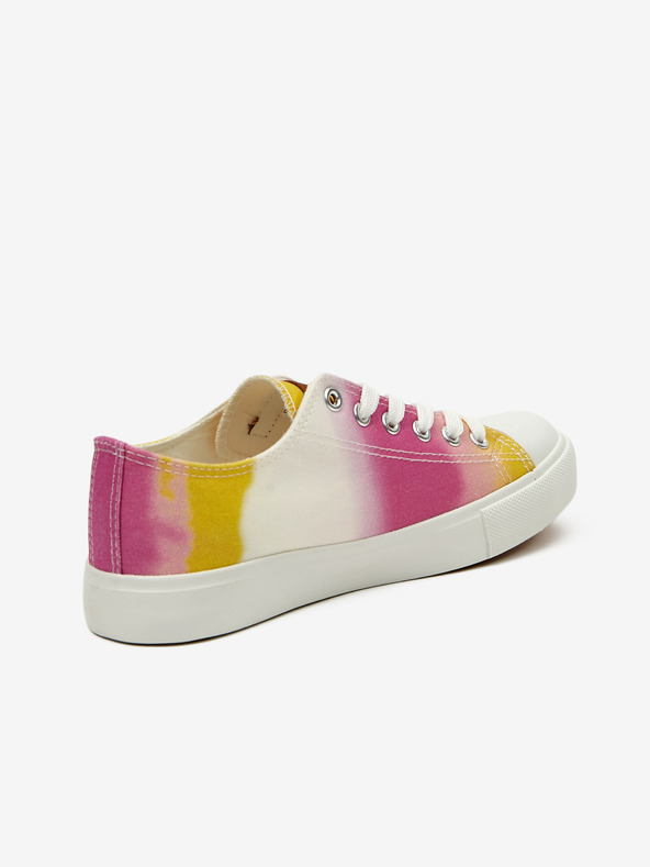 ALPINE PRO Žuto-ružičaste ženske tenisice s uzorkom ALPINE PRO Valera