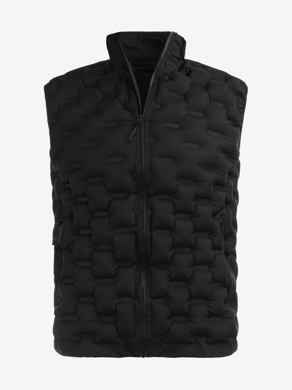 ALPINE PRO Crni muški izolirani prsluk na napuhavanje ALPINE FOR HERDEN