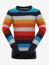 NAX Narančasto-plavi dječački pulover na pruge NAX MOERO