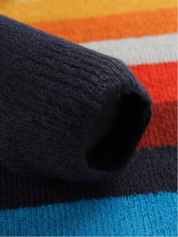 NAX Narančasto-plavi dječački pulover na pruge NAX MOERO