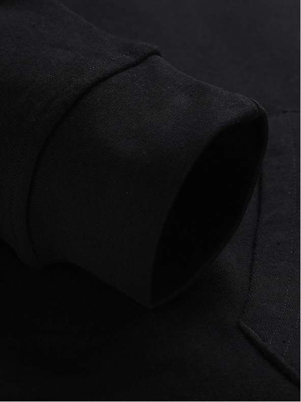 NAX Crna muška osnovna majica s kapuljačom NAX Geoc