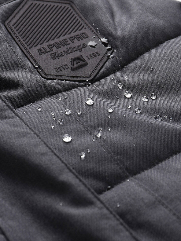 ALPINE PRO Tamno siva ženska zimska prošivena vesta s membranom ALPINE PRO HARDA