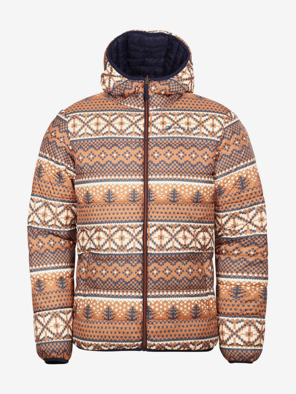 ALPINE PRO Smeđe-plava muška reverzibilna zimska jakna ALPINE PRO EROM