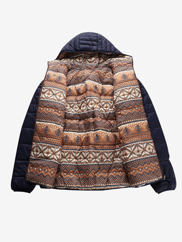 ALPINE PRO Smeđe-plava muška reverzibilna zimska jakna ALPINE PRO EROM