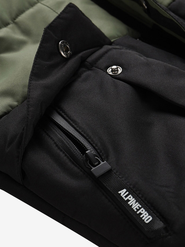 ALPINE PRO Crno-zelena dječja zimska jakna ALPINE PRO EGYPO