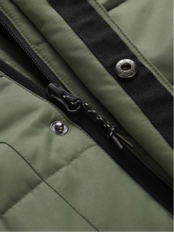 ALPINE PRO Crno-zelena dječja zimska jakna ALPINE PRO EGYPO