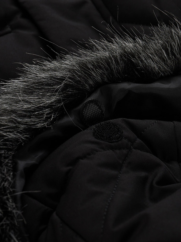 ALPINE PRO Crni ženski zimski proštepani kaput ALPINE PRO GOSBERA