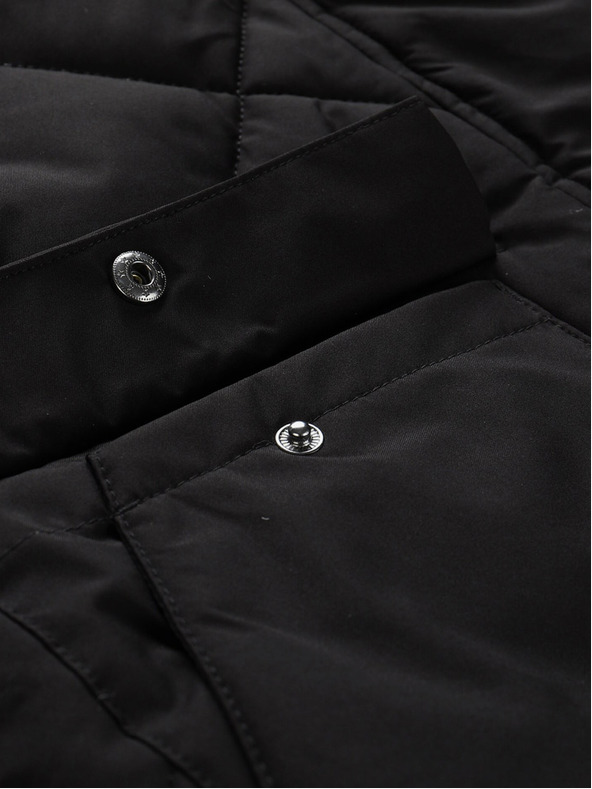 ALPINE PRO Crni ženski zimski proštepani kaput ALPINE PRO GOSBERA