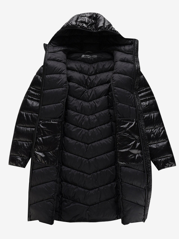 ALPINE PRO Crni ženski zimski proštepani kaput ALPINE PRO OREFA