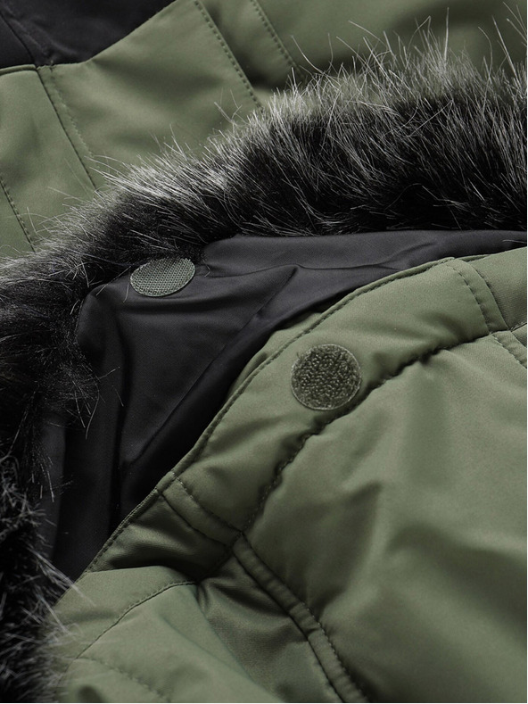 ALPINE PRO Crno-zelena muška zimska jakna ALPINE FOR EGYP