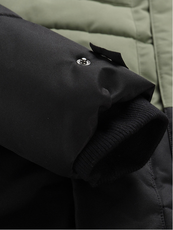 ALPINE PRO Crno-zelena muška zimska jakna ALPINE FOR EGYP