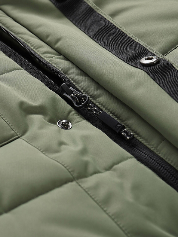 ALPINE PRO Crno-zelena muška zimska jakna ALPINE FOR EGYP