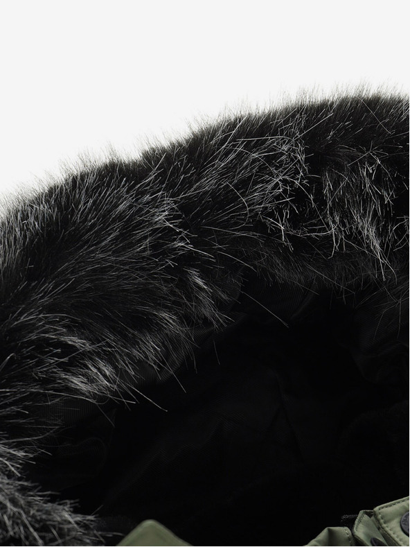 ALPINE PRO Crno-zelena muška zimska jakna ALPINE FOR EGYP