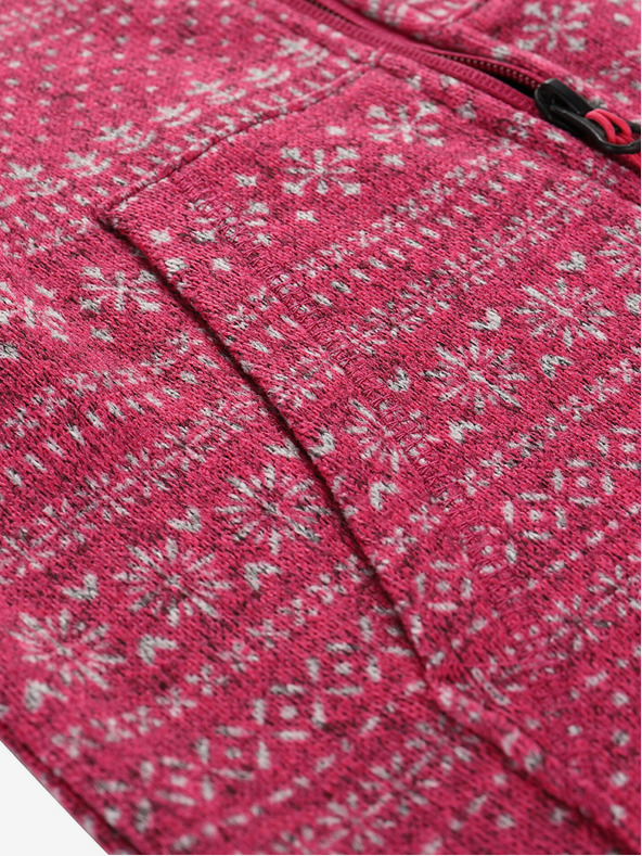 ALPINE PRO ALPINE PRO ZEGO tamnoružičasti pulover za djevojčice na patentni zatvarač