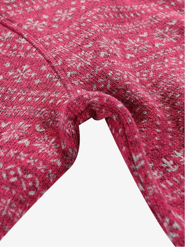 ALPINE PRO ALPINE PRO ZEGO tamnoružičasti pulover za djevojčice na patentni zatvarač